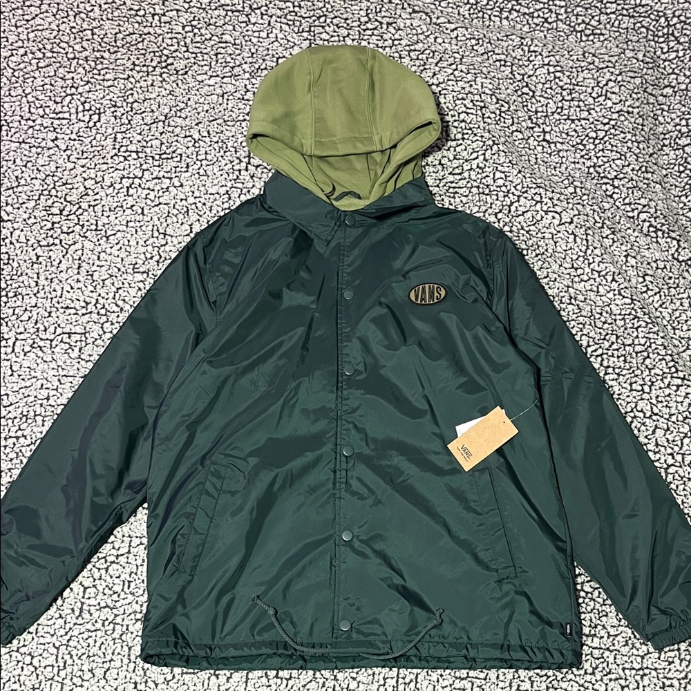 Vans Dark Green Hooded Windbreaker